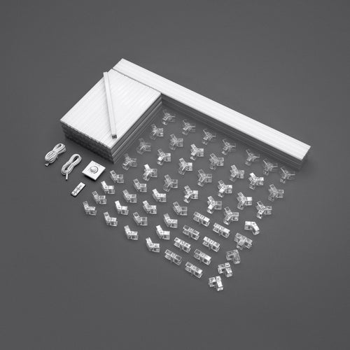 2-PACK: IVON Hexagon Garagebelysning LED-Armatur 241x478cm