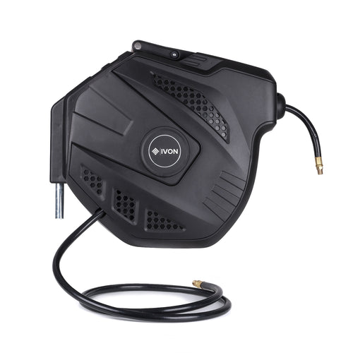 Sidovy som visar den robusta kompressorslangen och dess detaljerade fjädermekanism.