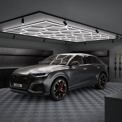 IVON Hexagon Garagebelysning LED-Armatur 241x478cm