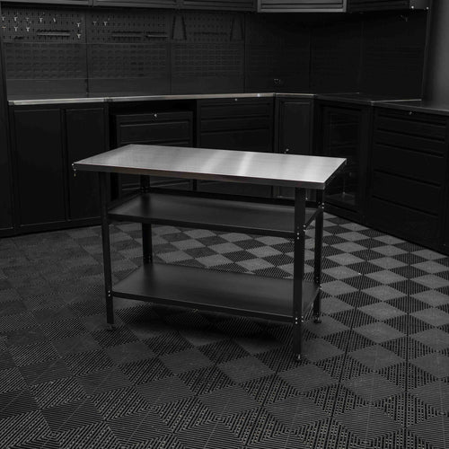 IVON Workbench With Shelves 120 x 60 cm