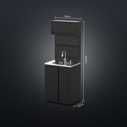 IVON Black Series Low Cabinet Incl. Sink + Faucet