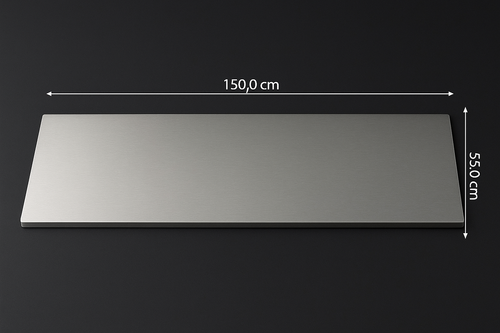 IVON Rostfri bänkskiva för två moduler 75 cm Black Series
