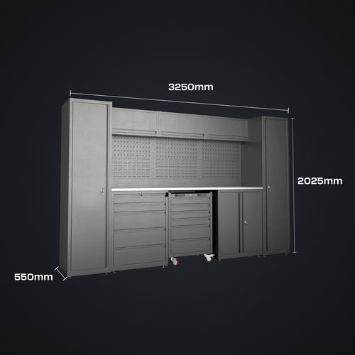 IVON Garageinredning Black Series Medium (325 cm)