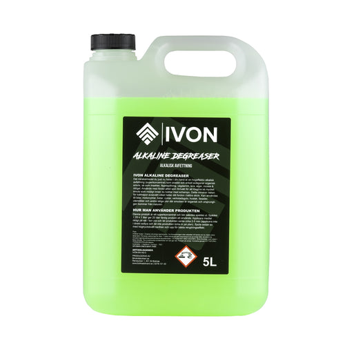 IVON Alkaline Degreaser 5L – ett superkoncentrat med tydlig etikett och elegant design.