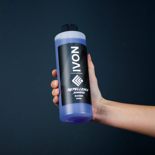 Bild på IVON Repellency bilschampo 500ml med elegant design för effektiv utvändig bilrengöring.