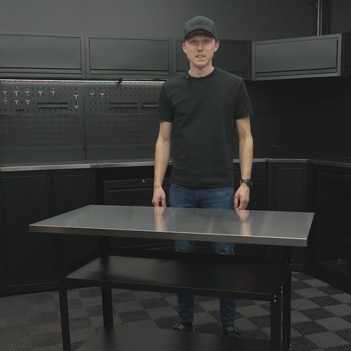 IVON Workbench With Shelves 120 x 60 cm